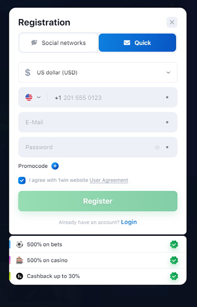 Meta Crash 1win registration